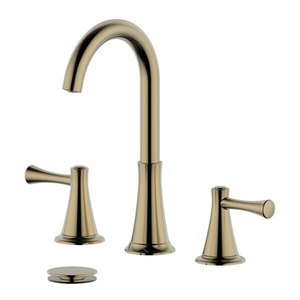 Comfortcorrect Kassel Double Handle Widespread Bathroom Faucet with Drain, Gold CO3342842